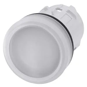 Frontal Sinaleiro Comando Redondo Plástico Branco 22mm 3SU10016AA600AA0 Siemens