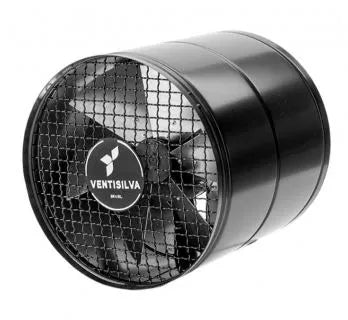 Ventilador Axial Aço Carbono 220/380 V Preto 300 X 300 Mm Trifásico - E30T4 - VENTISILVA