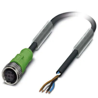 Cabo Com Conector Reto Fem M12 Tetrapolar 10M Para Sensor SAC4P10,0PURM12FS Phoenix Contact