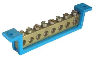 Barramento Elétrico Neutro 8F 63/80A 100Mm Azul SBN8 Steck