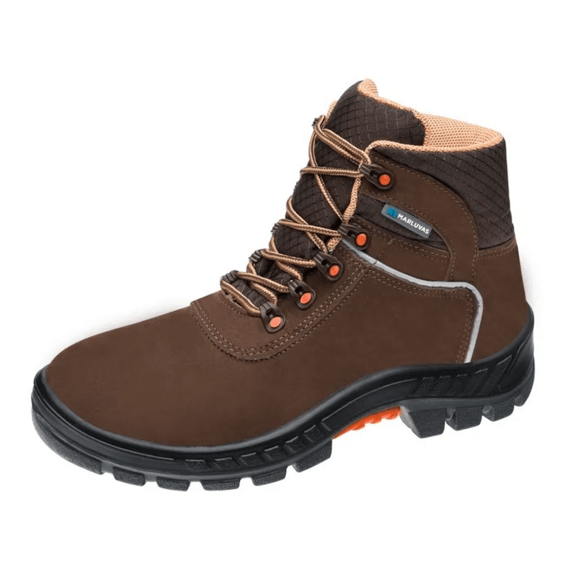 Bota De Segurança Nobuck Cadarço Bidensidade Bico De Plástico Marrom 75BPR29MSMCBP Tamanho 40 CA 41370 Marluvas