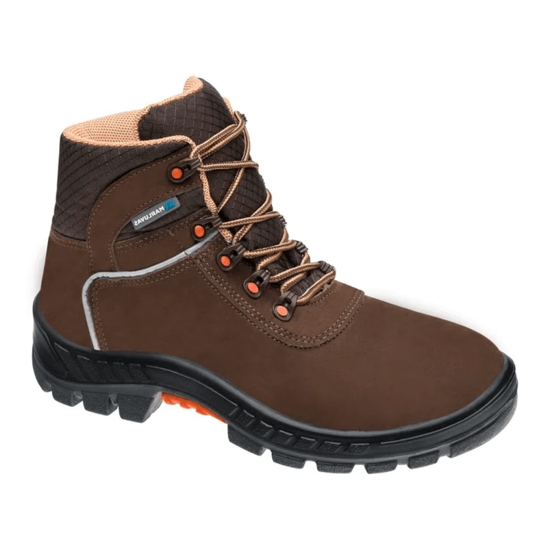 Bota De Segurança Nobuck Cadarço Bidensidade Bico De Plástico Marrom 75BPR29MSMCBP Tamanho 40 CA 41370 Marluvas
