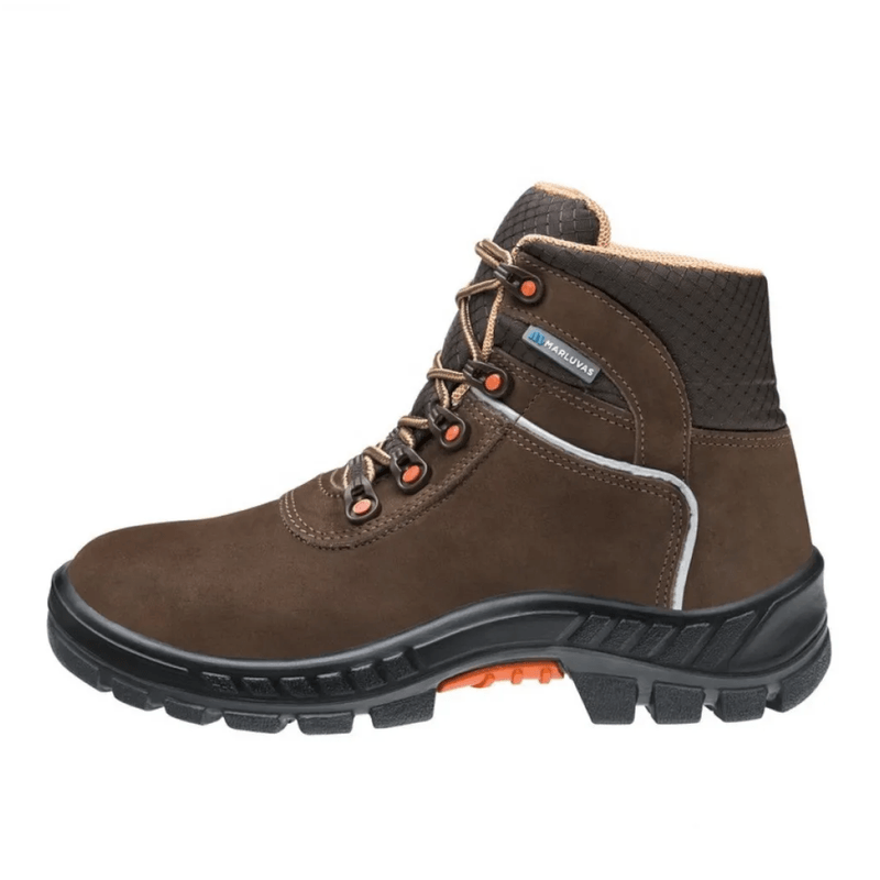 Bota De Segurança Nobuck Cadarço Bidensidade Bico De Plástico Marrom 75BPR29MSMCBP Tamanho 40 CA 41370 Marluvas