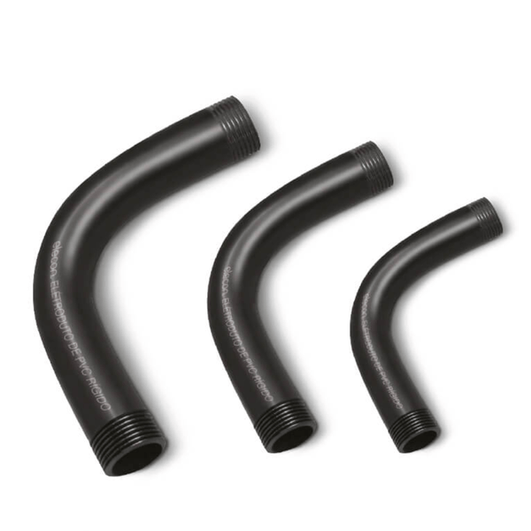 Curva Eletrod 90Gr Pvc Preto Bsp 1" Ecedv73 Elecon
