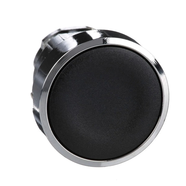 Frontal Botão Comando Redondo Metálico Preto 22 Mm ZB4BA2 Schneider