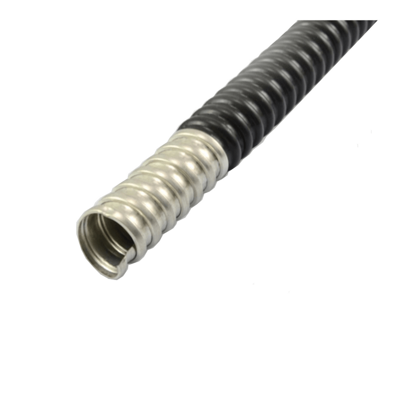 Eletroduto Flexível Metálico Sealtubo Pvc Cloreto Polivinila 1/2" Preto 233 Abaflex