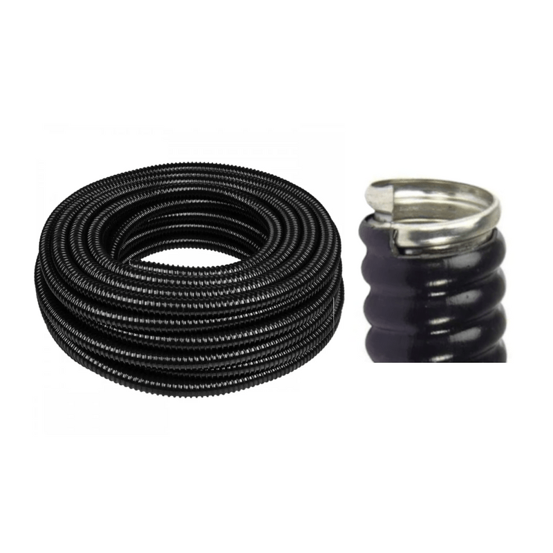 Eletroduto Flexível Metálico Sealtubo Pvc Cloreto Polivinila 1" Preto SSP601 SPTF