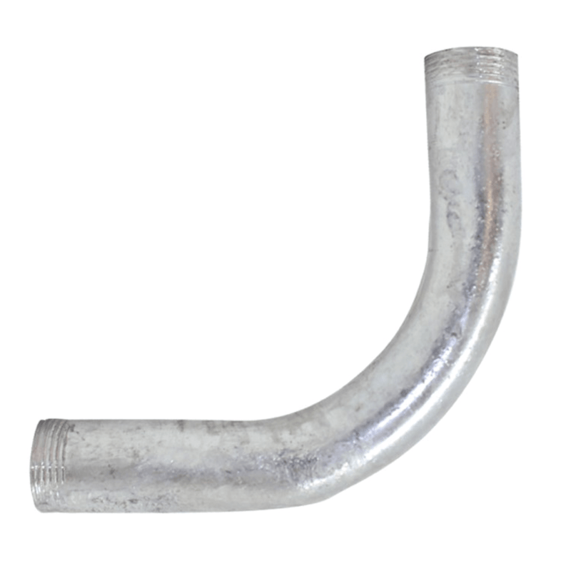 Curva Metálica Eletroduto 90 Graus Aço Carbono Pré Galvanizado Leve Sch40 BSP 1" 2271 Elecon